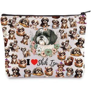 Shih Tzu Makeup Bag - Shih Tzu Lover Gift Travel Pouch Bag - Dog